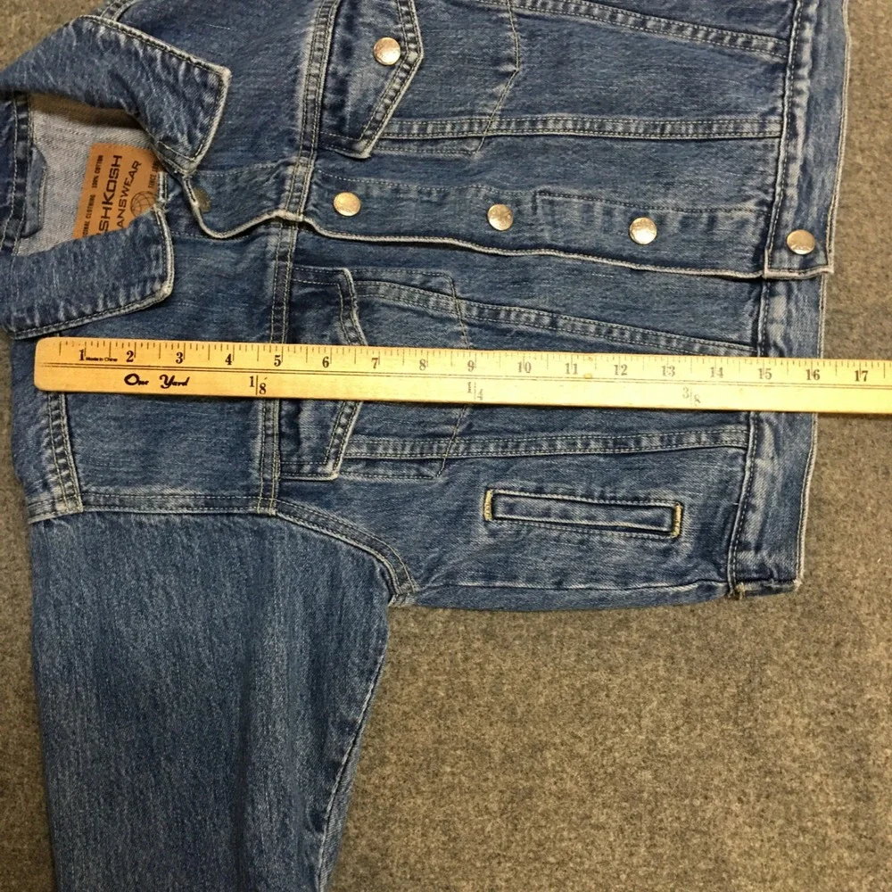 OshKosh Denim Jacket Kids Size 5 Blue Vintage Cotton Trucker Jacket